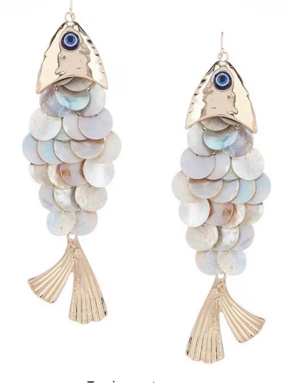 New Natasha Accessories
Scaly Fish Statement Drop Earrings